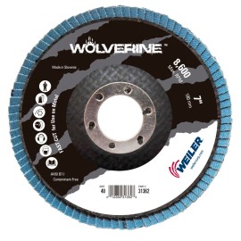 Disco laminado de Zirconia, tipo29, diámetro de 7 pulg, barreno de 7/8 pulg, grano 40, respaldo Fenólico