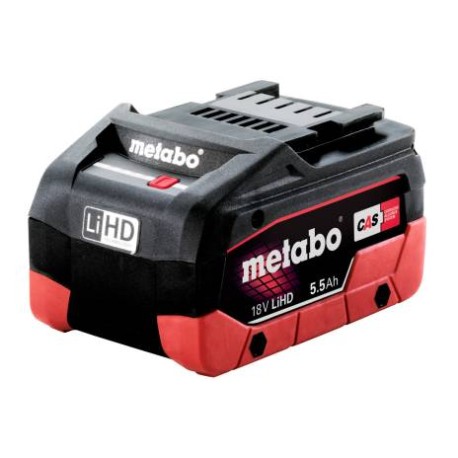 Batería Metabo LIHD 18 V, 5.5 Ah, Para uso con Todas las máquinas de 18 V y cargadores de metabo