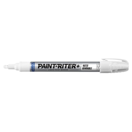 Marcador de Pintura Líquida Removible con Agua Paint-Riter®, para Control de Calidad, Color Blanco