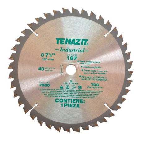 Disco Sierra de tipo SMI40, 7 1/4 pulg X 5/8 pulg con 40 dientes