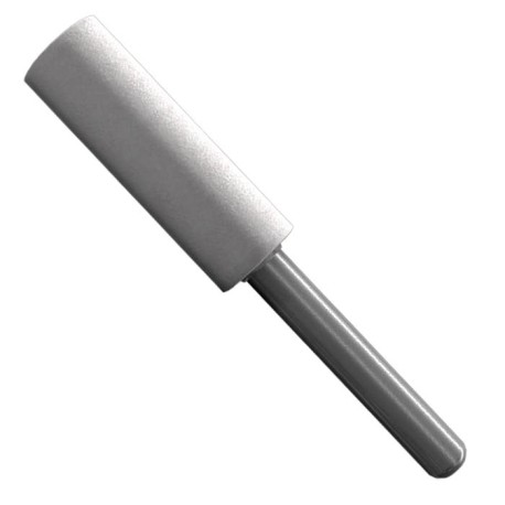 Punta Montada tipo W-188 de Óxido de aluminio blanco. , diam. 1/2  pulg, largo de la punta 1-1/2 pulg, vástago de 1/4 pulg