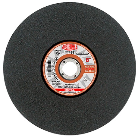 Disco de corte,  tipo  41, medidas 8 pulg X 1/16 pulg X 1 pulg