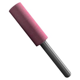 Punta Montada tipo W-188 de Óxido de Aluminio rosa, diam. 1/2  pulg, largo de la punta 1-1/2 pulg, vástago de 1/4 pulg