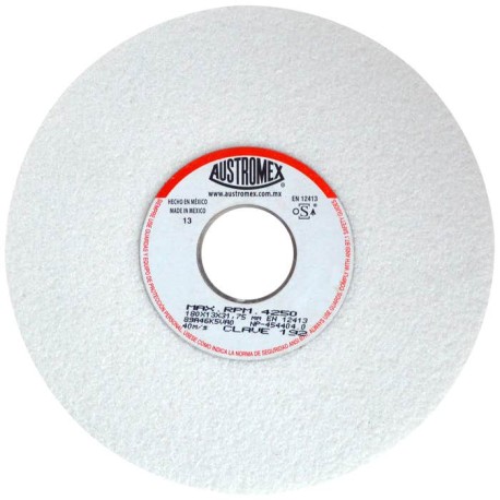 Rueda abrasiva para rectificado de tipo 1, 7 pulg X 1/2 pulg X 1-1/4 pulg de grano 46