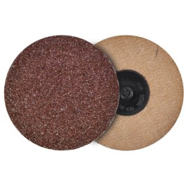 Disco de lija de cambio rápido , diam. 3 pulg, de Óxido de aluminio premium, grano 60, sistema de sujeción R