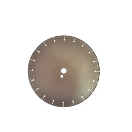 Disco de corte de diamante, tipo 41VB, Diam. 14 Pulg, espesor 0.134 Pulg, barreno 1 Pulg, 3 mm de altura de segmento