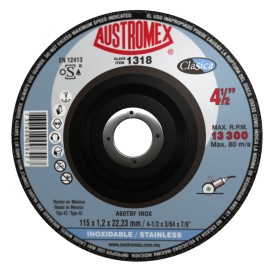 Disco de corte,  tipo  42, medidas 4 1/2 Pulg X  3/64 pulg X 7/8 Pulg