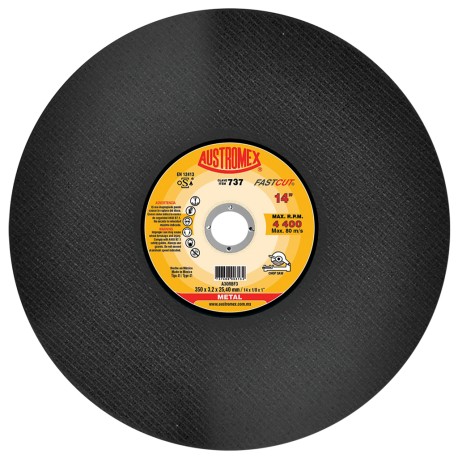 Disco de corte,  tipo  41, medidas 14 pulg X 1/8 pulg X 1 pulg