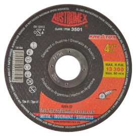 Disco de corte,  tipo  41, medidas 4 1/2 Pulg X 0.040 pulg X 7/8 Pulg
