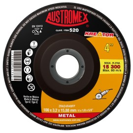 Disco de corte,  tipo  42, medidas 4 pulg X 1/8 pulg X 5/8 pulg
