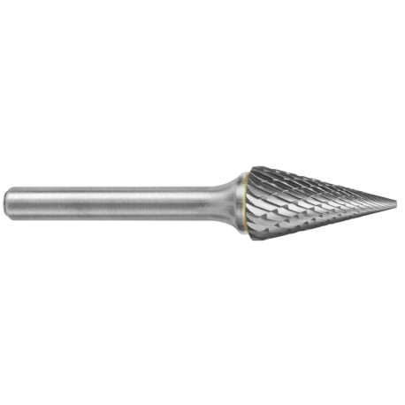 Lima Rotativa SM-53M, diam. de 5 mm X 12.7 mm de longitud,  X 3 mm de diam. de zanco y 38 mm de largo total, corte , Sin recubr