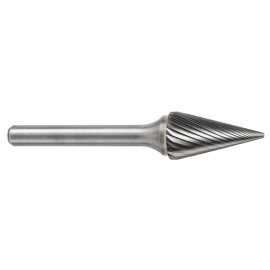 Lima Rotativa SM-4M, diam. de 9.6 mm X 16 mm de longitud,  X 6 mm de diam. de zanco y 64 mm de largo total, corte , Sin recubri