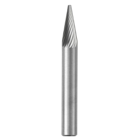 Lima Rotativa SM-42, diam. de 1/8 pulg X 4/9 pulg de longitud,  X 1/8 pulg de diam. de zanco y 2 pulg de largo total, corte Sen