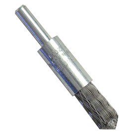 Cepillo de copa con vástago de 1/2 pulg X 1/4 pulg, cerda de Alambre ondulado, calibre 0.014 pulg