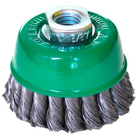 Cepillo de Copa, 3 pulg X , Multi-rosca (5/8” -11H o M14-2), calibre 0.014 pulg