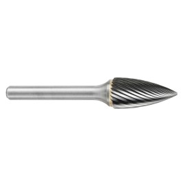 Lima Rotativa SG-3M, diam. de 9.6 mm X 19 mm de longitud,  X 6 mm de diam. de zanco y 169 mm de largo total, corte , Sin recubr