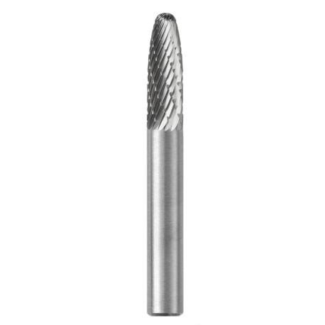 Lima Rotativa SF-1, diam. de 1/4 pulg X 5/8 pulg de longitud,  X 1/4 pulg de diam. de zanco y 2 pulg de largo total, corte Dobl