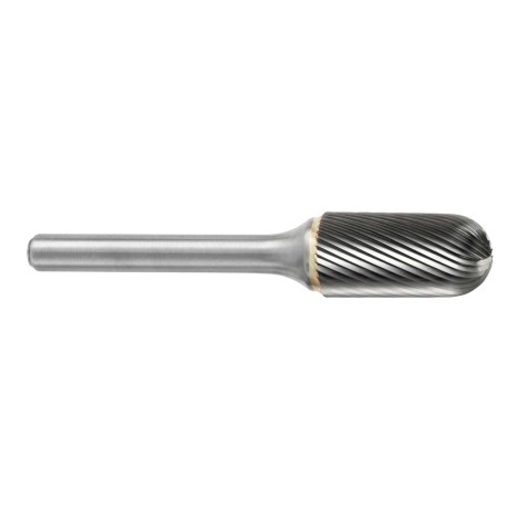 Lima Rotativa SC-1M, diam. de 6 mm X 12.7 mm de longitud,  X 6 mm de diam. de zanco y 162 mm de largo total, corte , Sin recubr