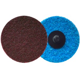 Disco de Fibra de cambio rápido, tipo DFAR, Sistema de Sujeción R, diam. 2 pulg, grano mediano, color marrón.