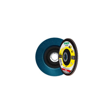 Disco Laminado de Zirconio, Diam. 4-1/2pulg, barreno 7/8 pulg, grano 60, respaldo Fibra de Vidrio