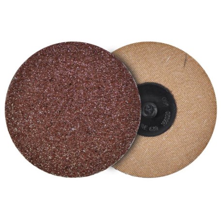 Disco de lija de cambio rápido , diam. 3 pulg, de Óxido de aluminio premium, grano 60, sistema de sujeción R