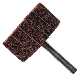 Rueda Flap de Fibra, diam. 2 pulg, espesor 1 pulg, vástago 1/4, grano 80